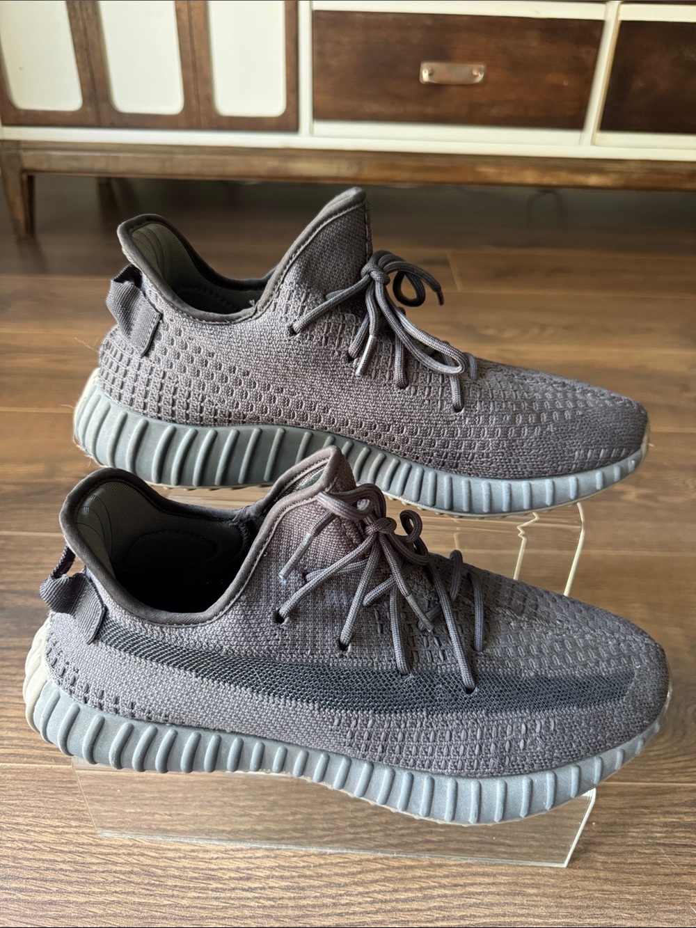 Adidas Yeezy Ultra Boost Men's Knit Casual Sneakers - Charcoal Gray